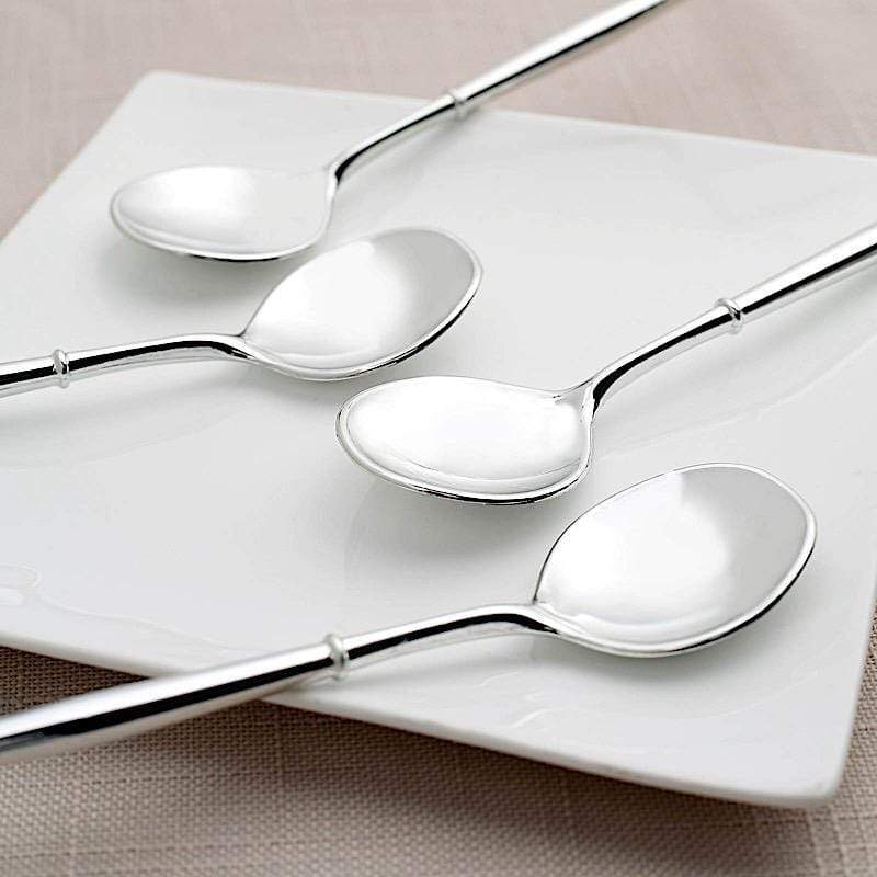 24 pcs 8" Metallic Plastic Forks Knives Spoons - Disposable Tableware