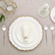 24 pcs 8" Metallic Plastic Forks Knives Spoons - Disposable Tableware