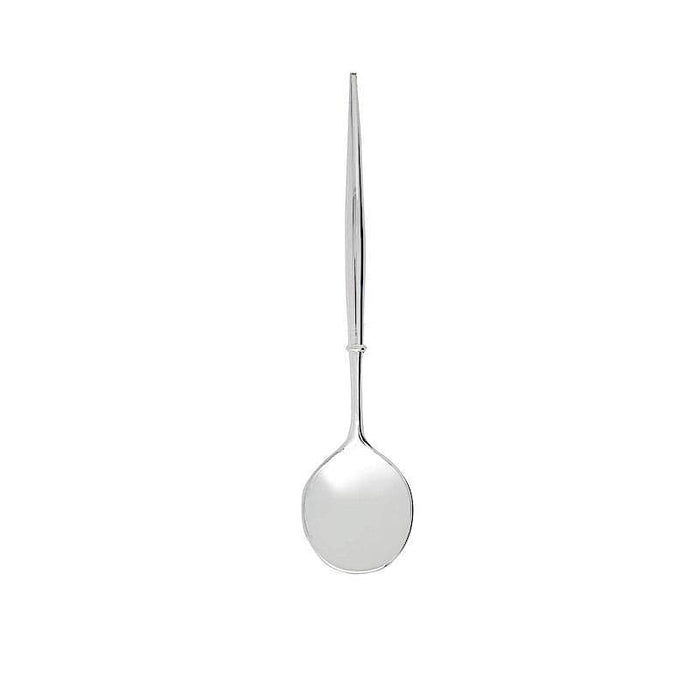 24 pcs 8" Metallic Plastic Forks Knives Spoons - Disposable Tableware DSP_YS0010_8_SV_SILV