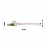 24 pcs Metallic Forks Knives Spoons with Handle - Disposable Tableware