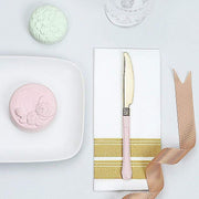 24 pcs Metallic Forks Knives Spoons with Handle - Disposable Tableware