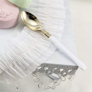 24 pcs Metallic Forks Knives Spoons with Handle - Disposable Tableware