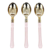 24 pcs Metallic Forks Knives Spoons with Handle - Disposable Tableware DSP_YS0006_7_046