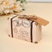 24 pcs Mini Suitcase Design Favor Boxes with Tags - Light Brown BOX_TRVL_NAT
