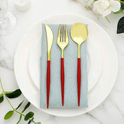 24 pcs Plastic Cutlery Spoon Fork Knife Set - Disposable Tableware
