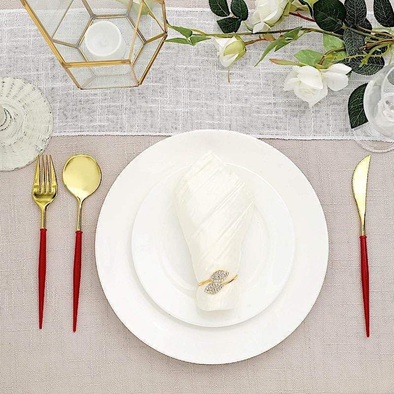 24 pcs Plastic Cutlery Spoon Fork Knife Set - Disposable Tableware