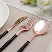 24 pcs Plastic Cutlery Spoon Fork Knife Set - Disposable Tableware