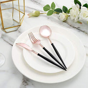 24 pcs Plastic Cutlery Spoon Fork Knife Set - Disposable Tableware
