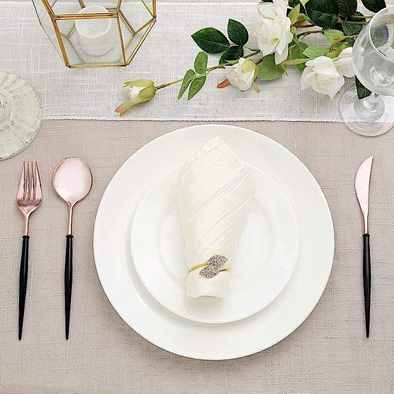 24 pcs Plastic Cutlery Spoon Fork Knife Set - Disposable Tableware