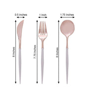 24 pcs Plastic Cutlery Spoon Fork Knife Set - Disposable Tableware