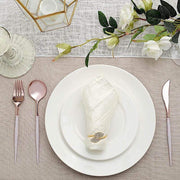 24 pcs Plastic Cutlery Spoon Fork Knife Set - Disposable Tableware