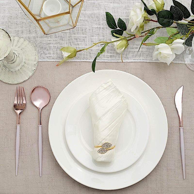 24 pcs Plastic Cutlery Spoon Fork Knife Set - Disposable Tableware