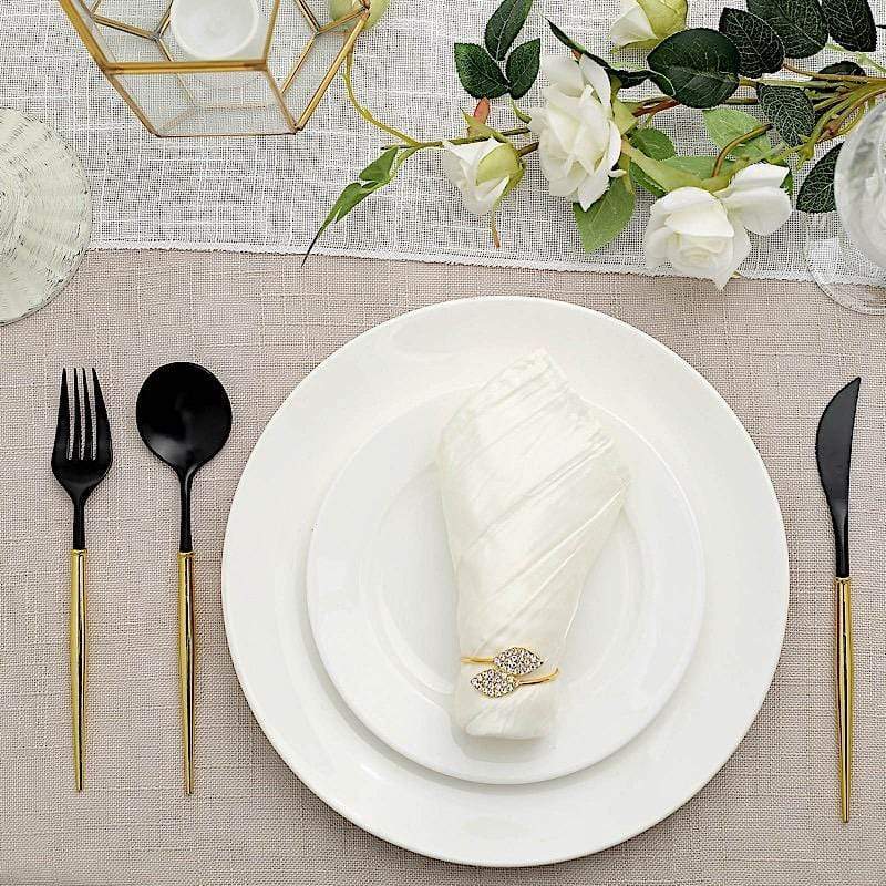 24 pcs Plastic Cutlery Spoon Fork Knife Set - Disposable Tableware