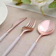 24 pcs Plastic Cutlery Spoon Fork Knife Set - Disposable Tableware