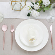 24 pcs Plastic Cutlery Spoon Fork Knife Set - Disposable Tableware