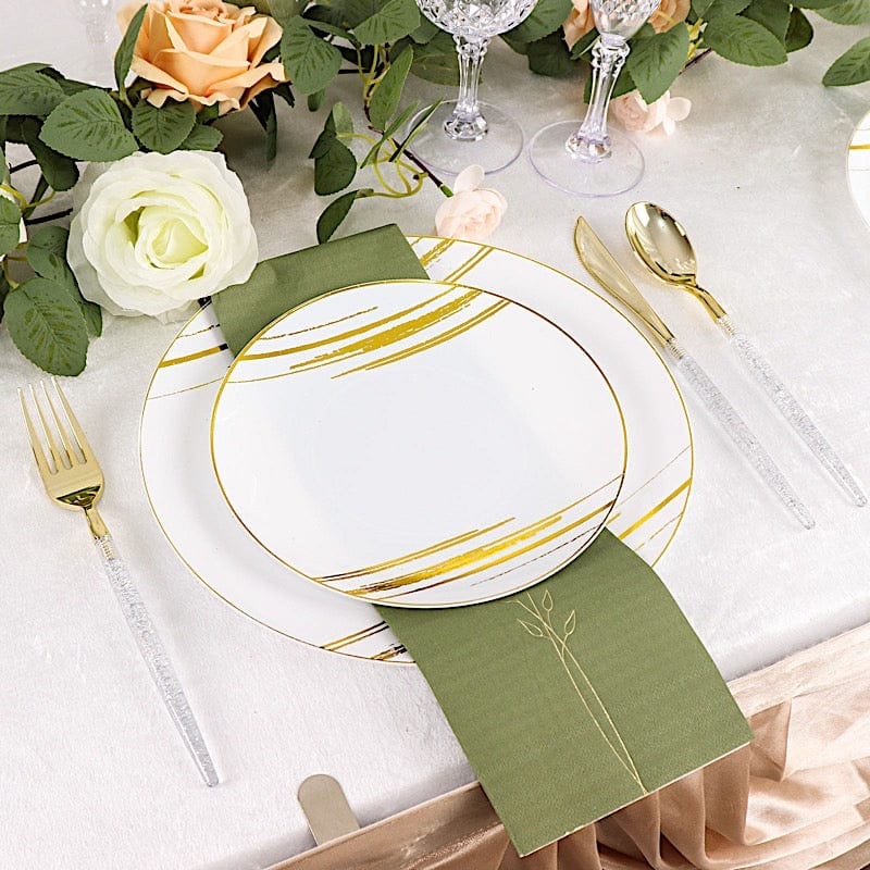 24 pcs Plastic Cutlery Spoon Fork Knife Set - Disposable Tableware