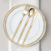 24 pcs Plastic Cutlery Spoon Fork Knife Set - Disposable Tableware