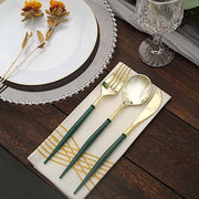 24 pcs Plastic Cutlery Spoon Fork Knife Set - Disposable Tableware