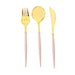 24 pcs Plastic Cutlery Spoon Fork Knife Set - Disposable Tableware DSP_YY0010_8_GD_046