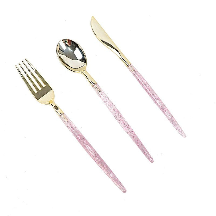 24 pcs Plastic Cutlery Spoon Fork Knife Set - Disposable Tableware DSP_YY0013_8_054