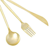 24 pcs Premium Plastic Cutlery Spoon Fork Knife Set - Disposable Tableware