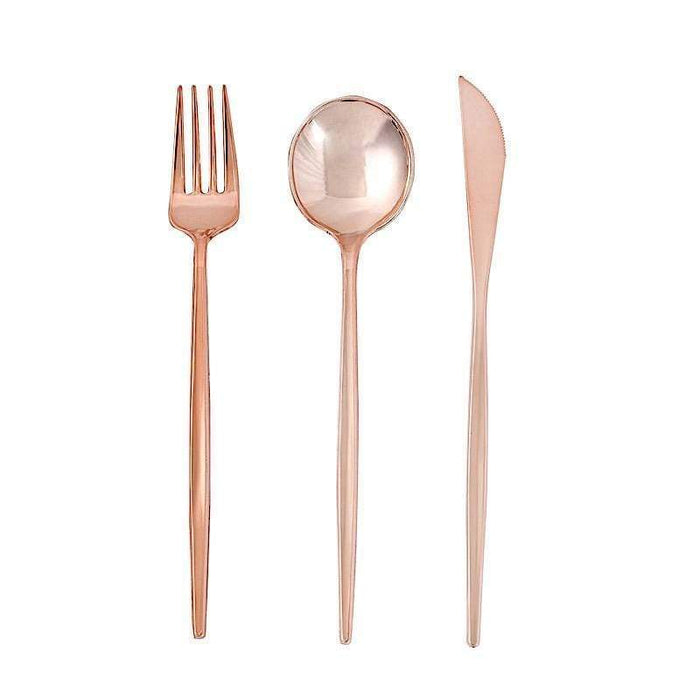 24 pcs Premium Plastic Cutlery Spoon Fork Knife Set - Disposable Tableware DSP_YY0012_8_054
