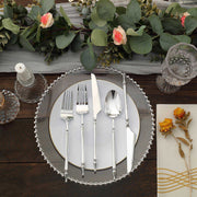 24 Plastic Cutlery with Roman Column Handle Spoon Fork Knife Set - Disposable Tableware