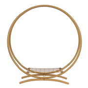 24" Round Double Frame Metal Floral Hoop Table Centerpiece - Gold WOD_HOPMET8_24_GOLD