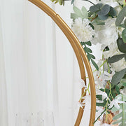 24" Round Double Frame Metal Floral Hoop Table Centerpiece - Gold WOD_HOPMET8_24_GOLD