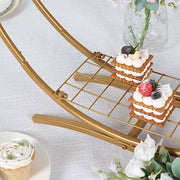 24" Round Double Frame Metal Floral Hoop Table Centerpiece - Gold WOD_HOPMET8_24_GOLD