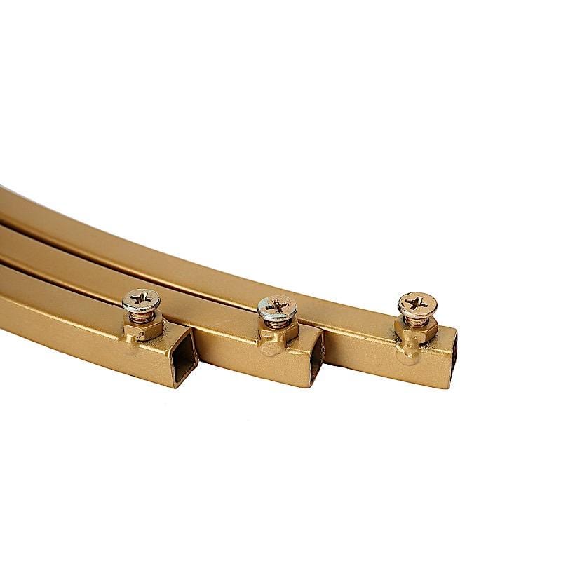 24" Round Metal Floral Hoop Standing Wreath Centerpiece Ring - Gold WOD_HOPMET5_24_GOLD