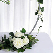 24" Round Metal Floral Hoop Standing Wreath Centerpiece Ring