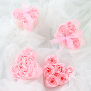 24 Scented Rose Soap Wedding Favors with Gift Boxes and Ribbons