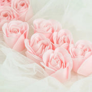 24 Scented Rose Soap Wedding Favors with Gift Boxes and Ribbons