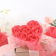 24 Scented Rose Soap Wedding Favors with Gift Boxes and Ribbons