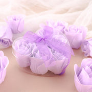 24 Scented Rose Soap Wedding Favors with Gift Boxes and Ribbons