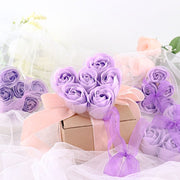 24 Scented Rose Soap Wedding Favors with Gift Boxes and Ribbons
