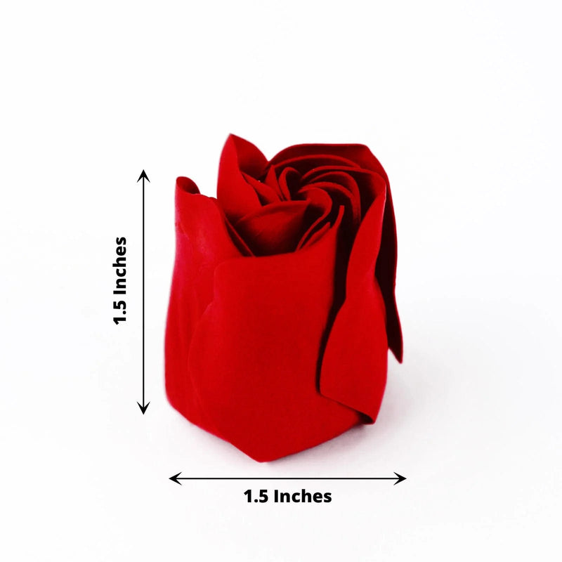 24 Scented Rose Soap Wedding Favors with Gift Boxes and Ribbons