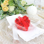 24 Scented Rose Soap Wedding Favors with Gift Boxes and Ribbons