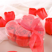 24 Scented Rose Soap Wedding Favors with Gift Boxes and Ribbons