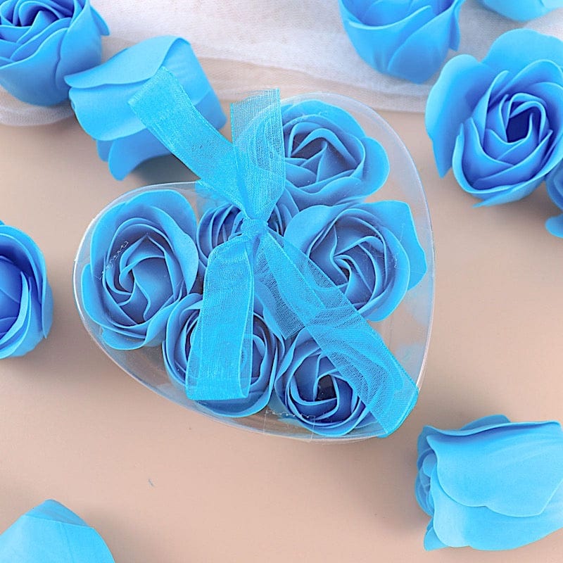 24 Scented Rose Soap Wedding Favors with Gift Boxes and Ribbons