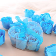 24 Scented Rose Soap Wedding Favors with Gift Boxes and Ribbons