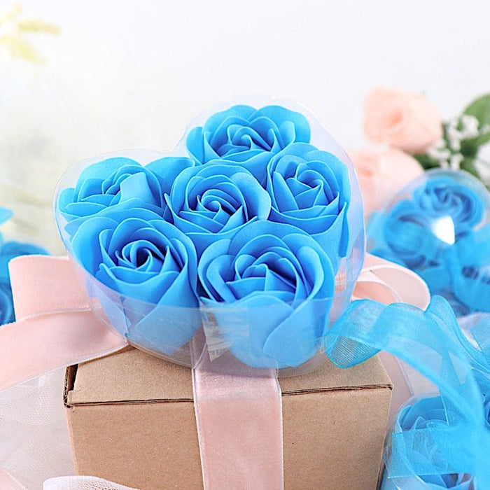 24 Scented Rose Soap Wedding Favors with Gift Boxes and Ribbons