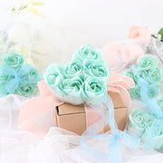 24 Scented Rose Soap Wedding Favors with Gift Boxes and Ribbons