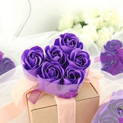 24 Scented Rose Soap Wedding Favors with Gift Boxes and Ribbons