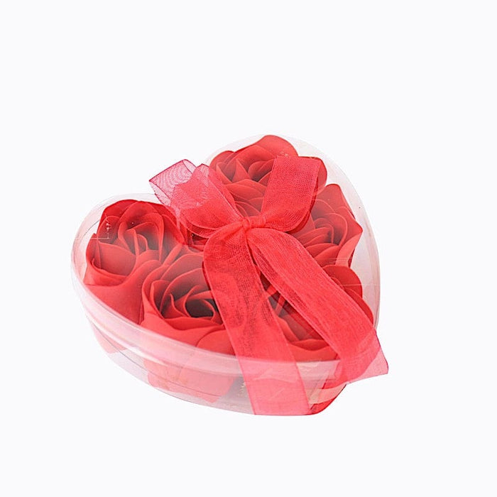 24 Scented Rose Soap Wedding Favors with Gift Boxes and Ribbons FAV_SOAP_RED1