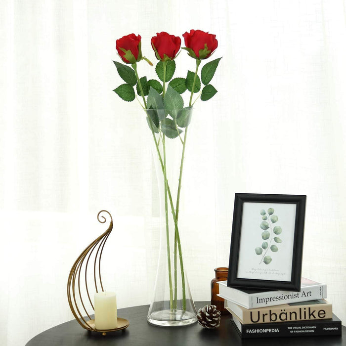 24 Single Stem Silk Roses