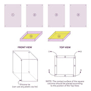 24" tall Acrylic Display Box Centerpiece Pedestal Riser Column