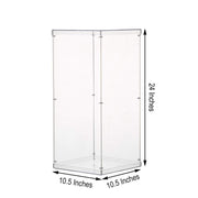 24" tall Acrylic Display Box Centerpiece Pedestal Riser Column