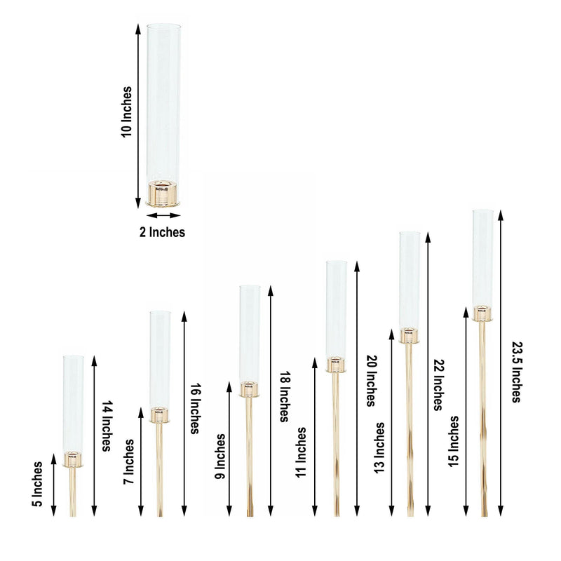 24" tall Candelabra Candle Holder Centerpiece with Glass